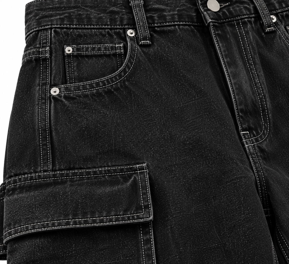 WIDE LEG CARGO JEANS