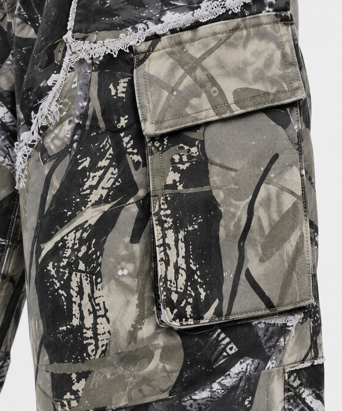 ABSTRACT CAMO CARGO PANTS
