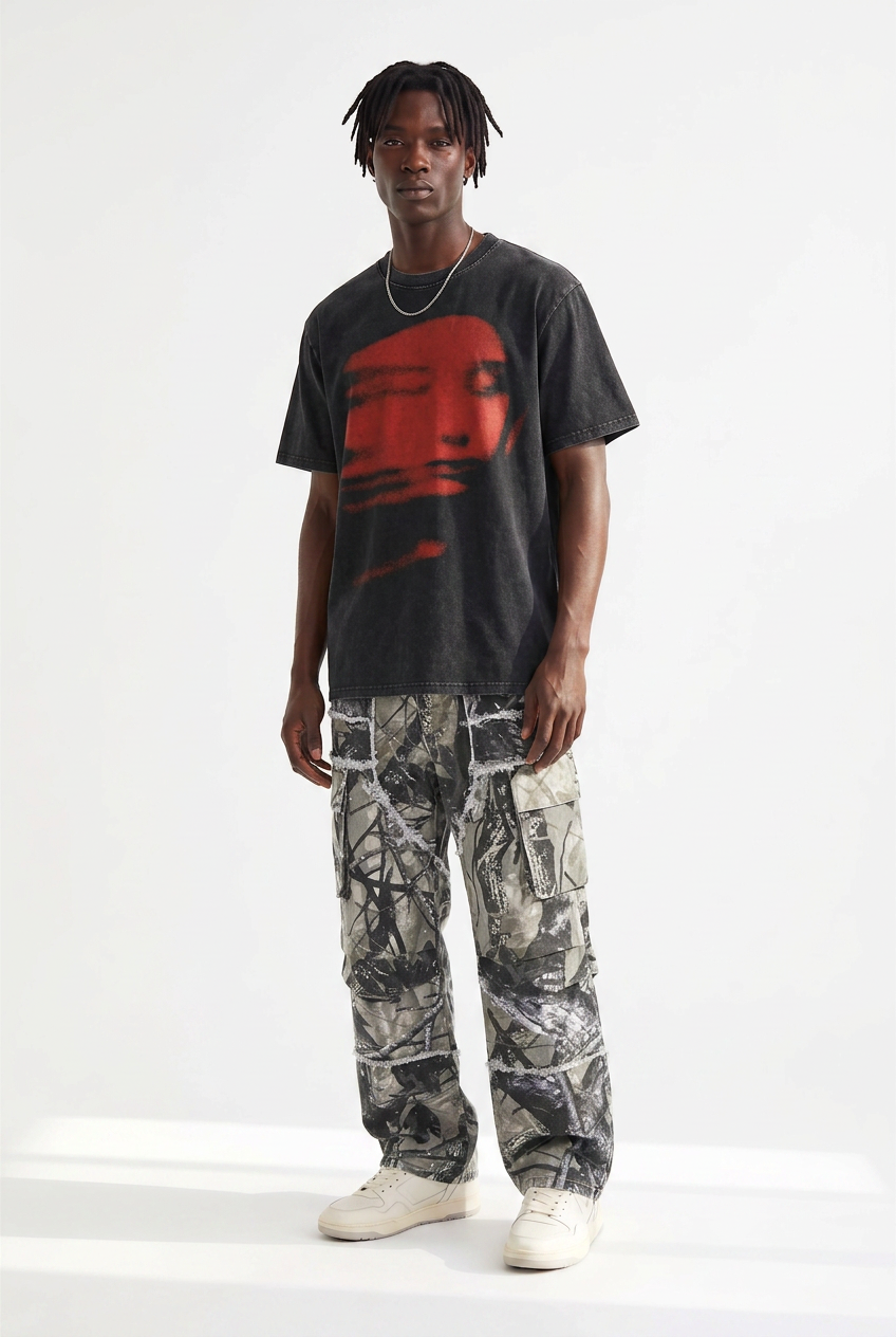 BLURRED PRINT T-SHIRT