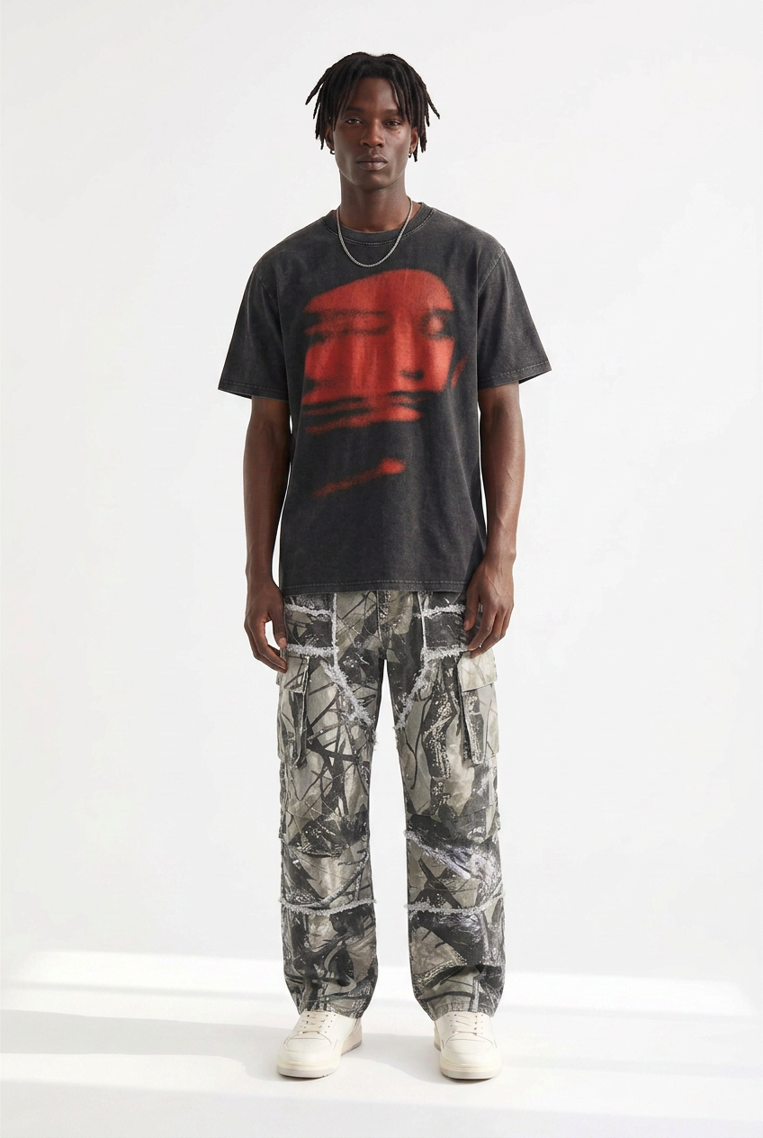 BLURRED PRINT T-SHIRT