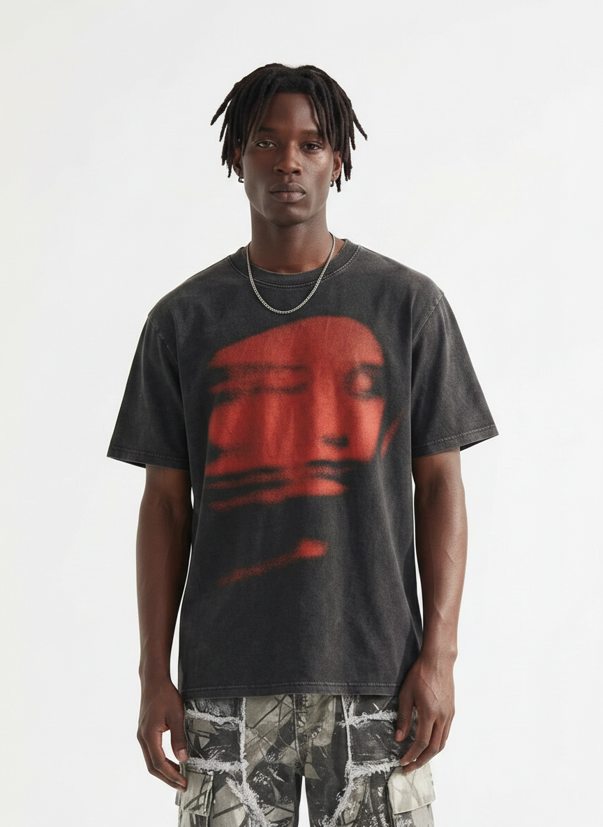 BLURRED PRINT T-SHIRT